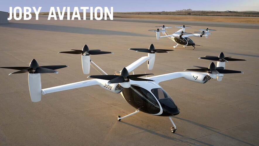 two Joby eVTOL aircraft on the ground
